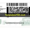 Massachusetts Drivers License Back New PSD template